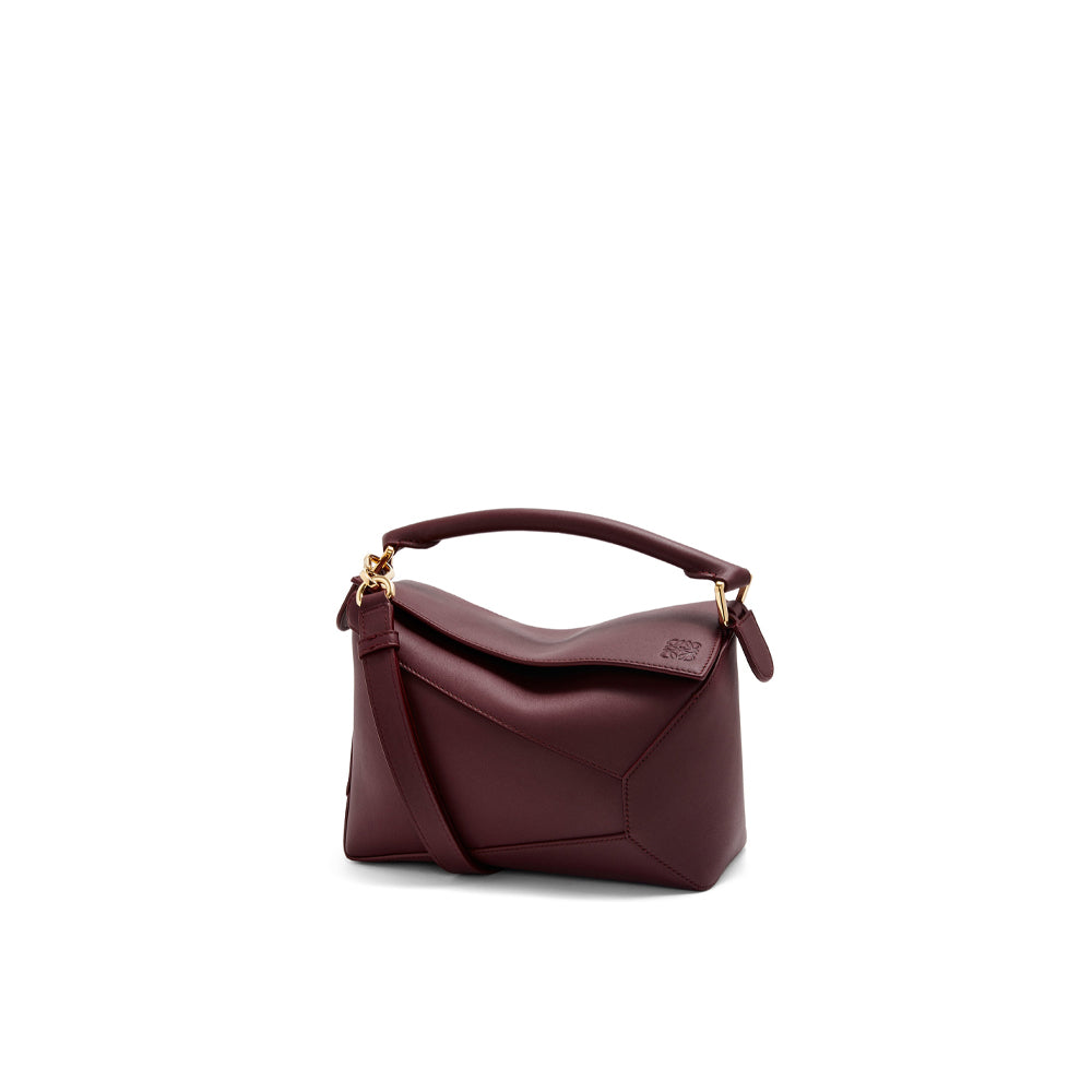 Loewe Small Puzzle bag in classic calfskin (Dark Burgundy)