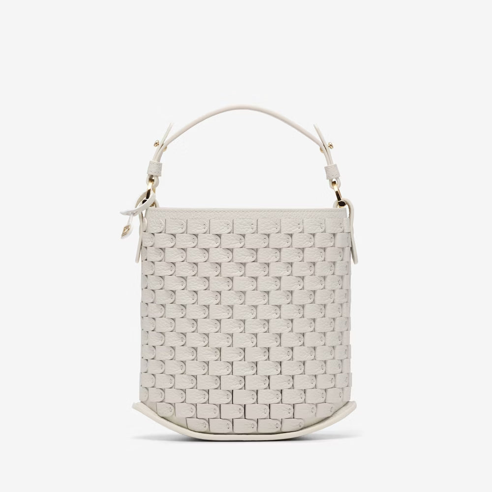 Delvaux Pin Mini Bucket Arsenal in Taurillon Soft (Ivory)