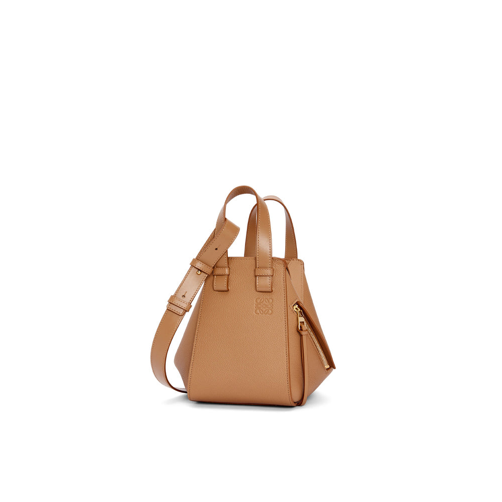 Loewe Compact Hammock bag in soft grained calfskin (Toffee)