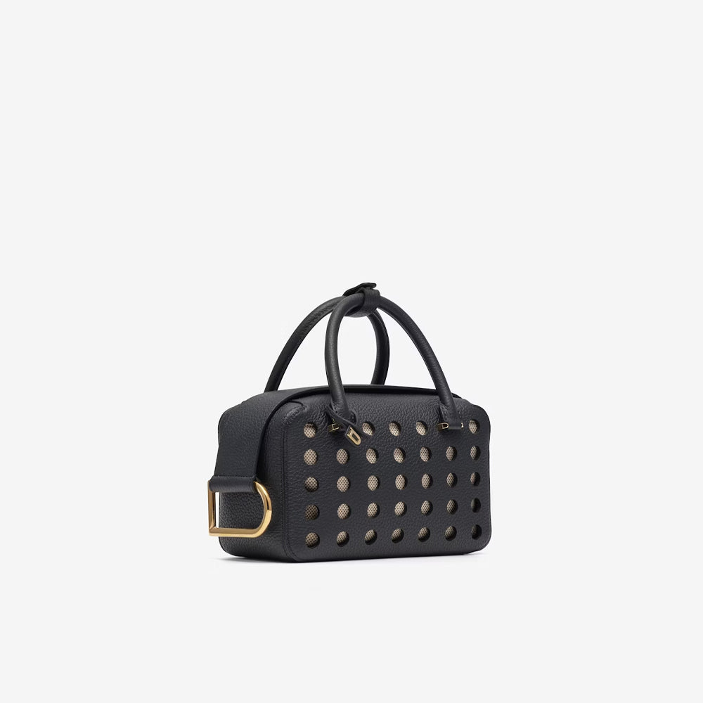 Delvaux Cool Box Mini Airess in Taurillon Soft (Black)