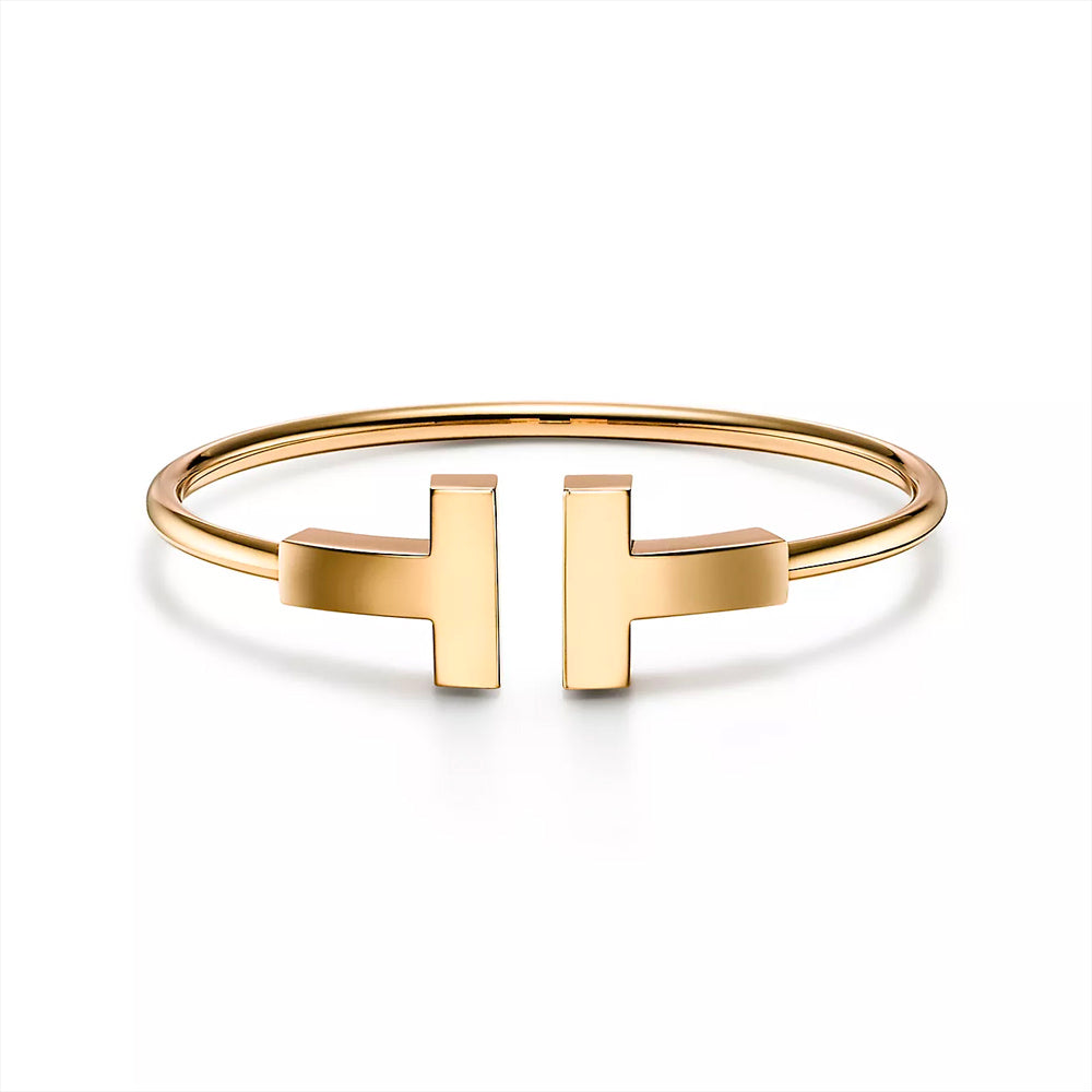 Tiffany &amp; Co. 18k 金 Tiffany T 寬線手鍊