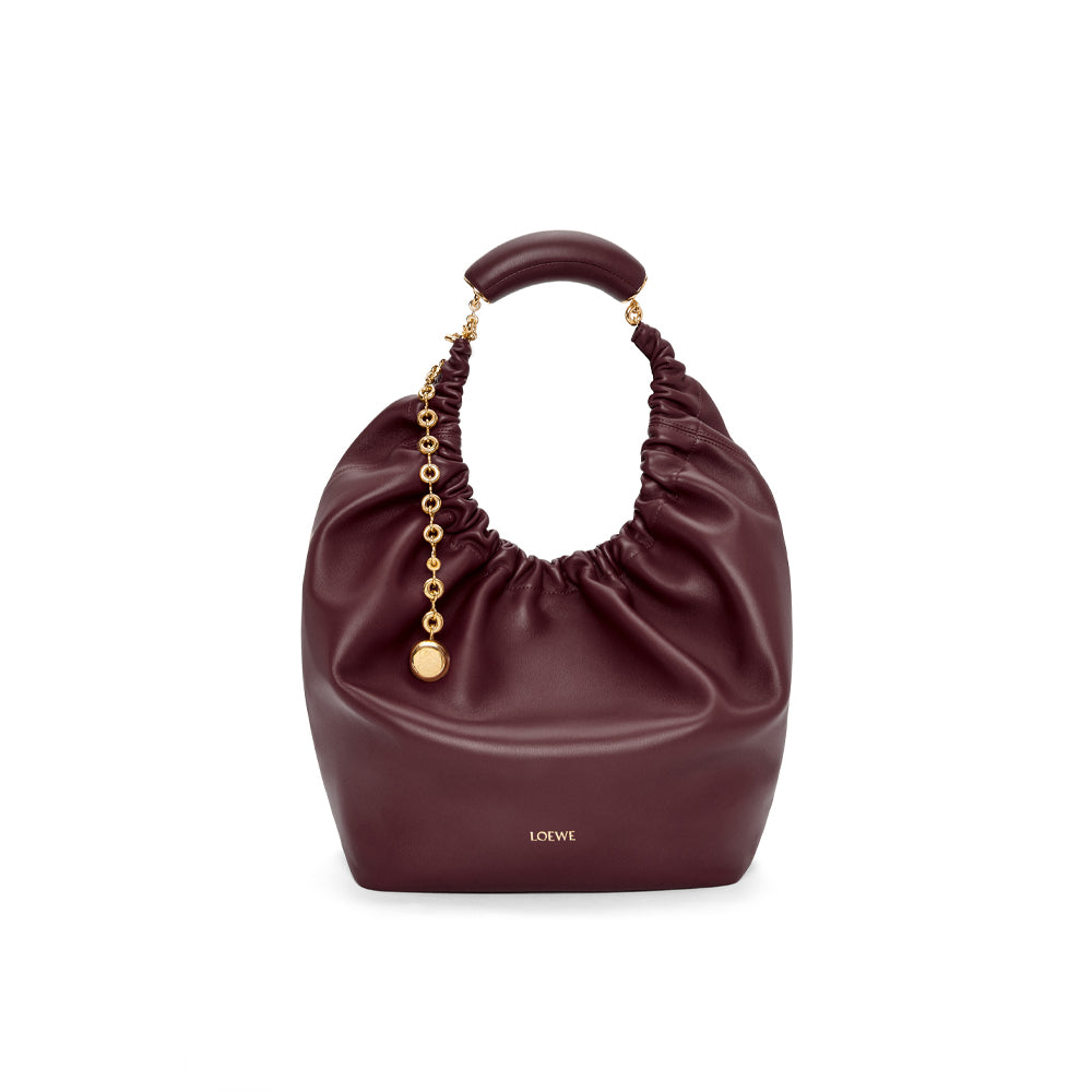 Loewe Medium Squeeze bag in nappa lambskin (Dark Burgundy)