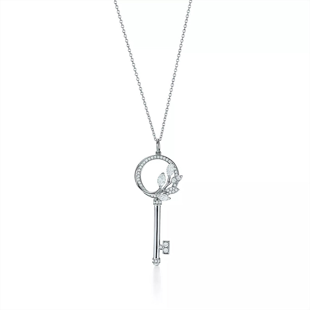 Tiffany &amp; Co. Tiffany Keys 鉑金 Tiffany Victoria® Diamond Vine 圓形鑰匙