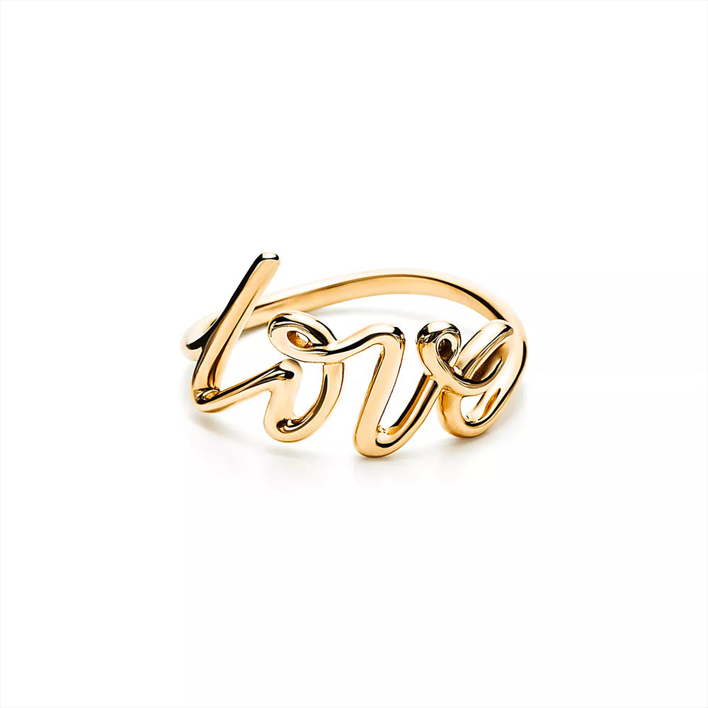 Tiffany & Co. Paloma's Graffiti Love Ring in Yellow Gold, Small