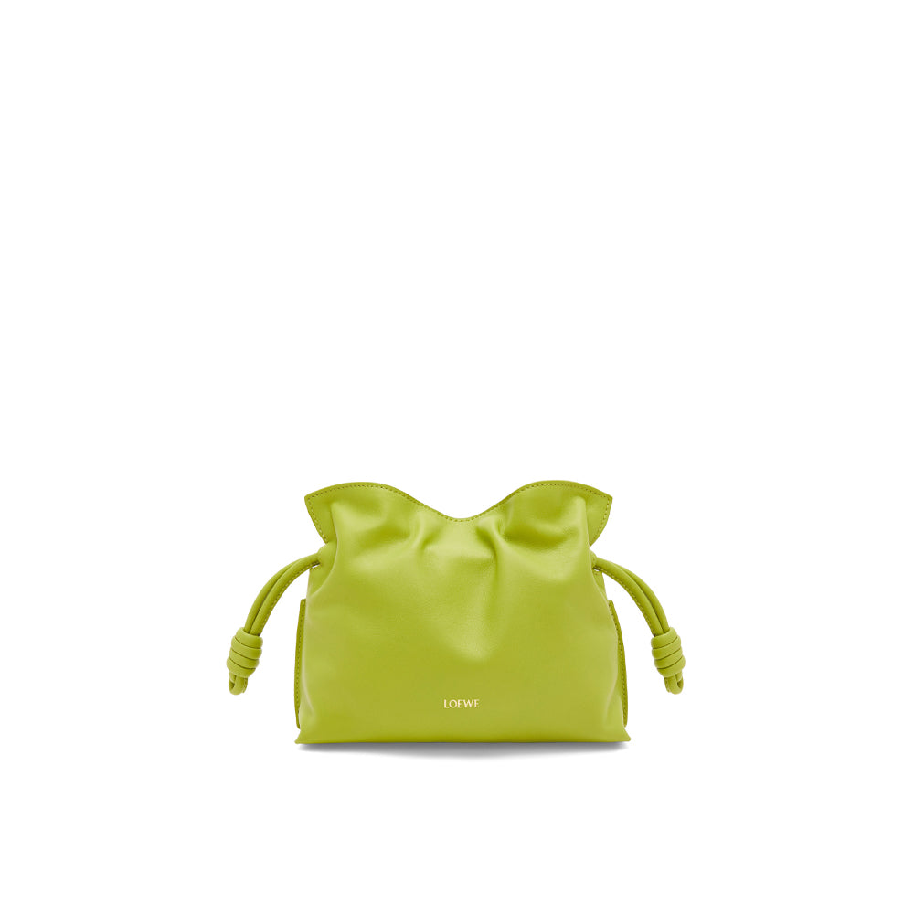 Loewe Mini Flamenco clutch in nappa calfskin (Meadow Green)