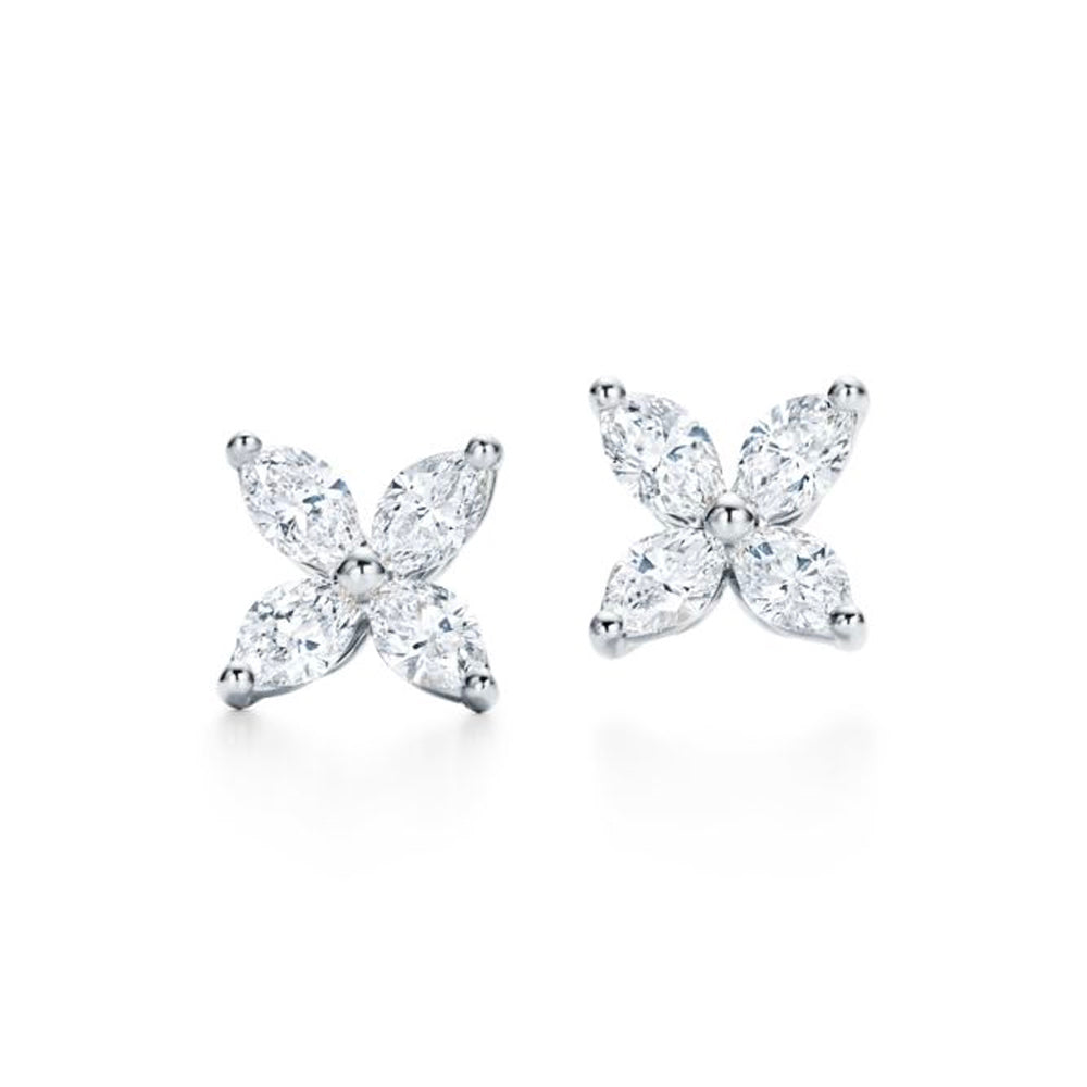 Tiffany & Co. Tiffany Victoria® Earrings in Platinum with marquise diamonds