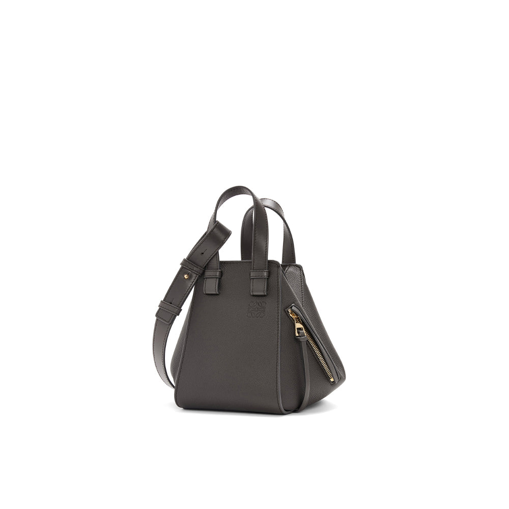 Loewe Compact Hammock bag in soft grained calfskin (Dark Grey)