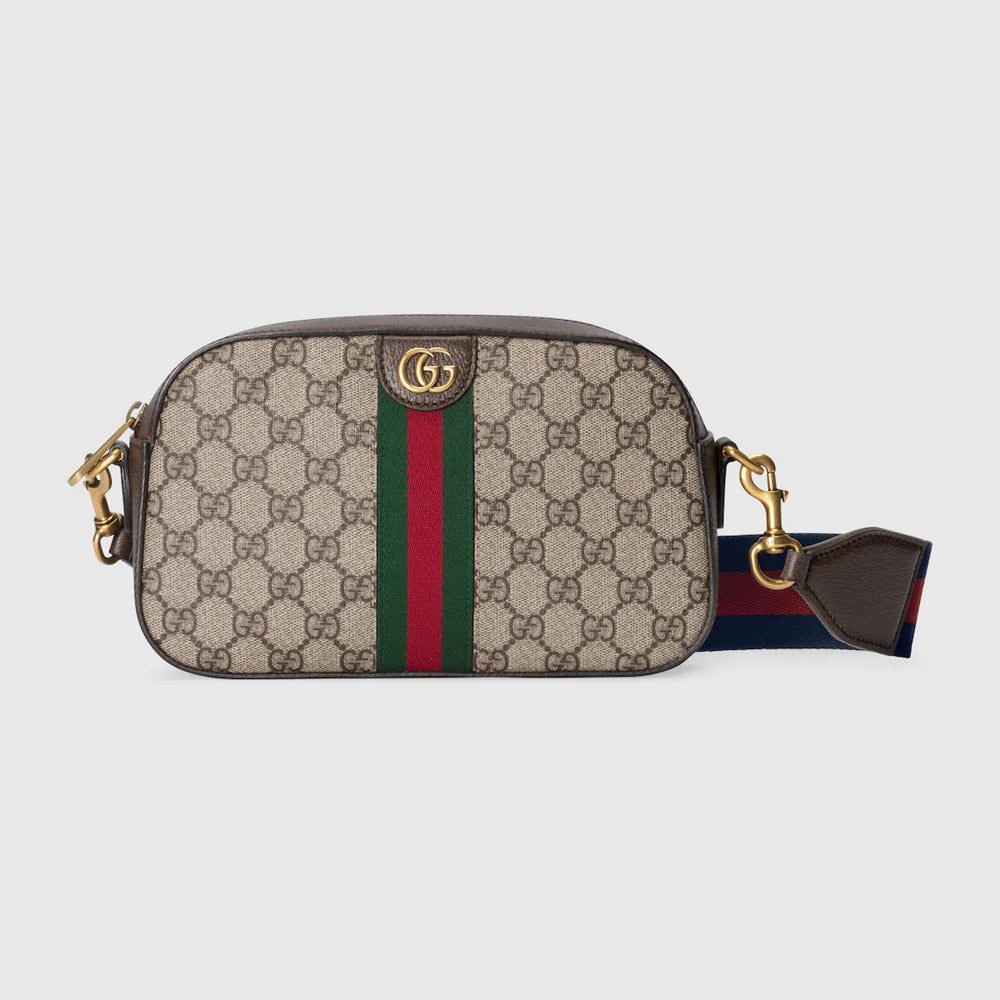 Gucci Ophidia GG Small Crossbody Bag (Beige and ebony GG Supreme canvas)