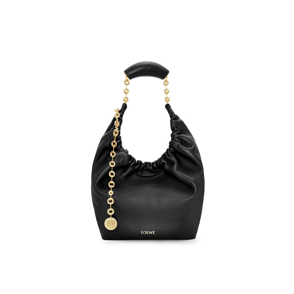 Loewe Small Squeeze bag in nappa lambskin (Black)