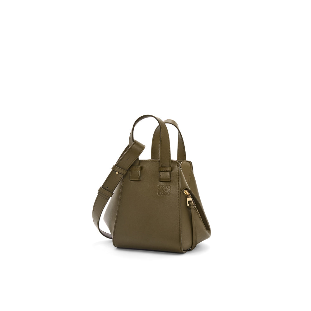 Loewe Compact Hammock bag in classic calfskin (Dark Khaki Green)