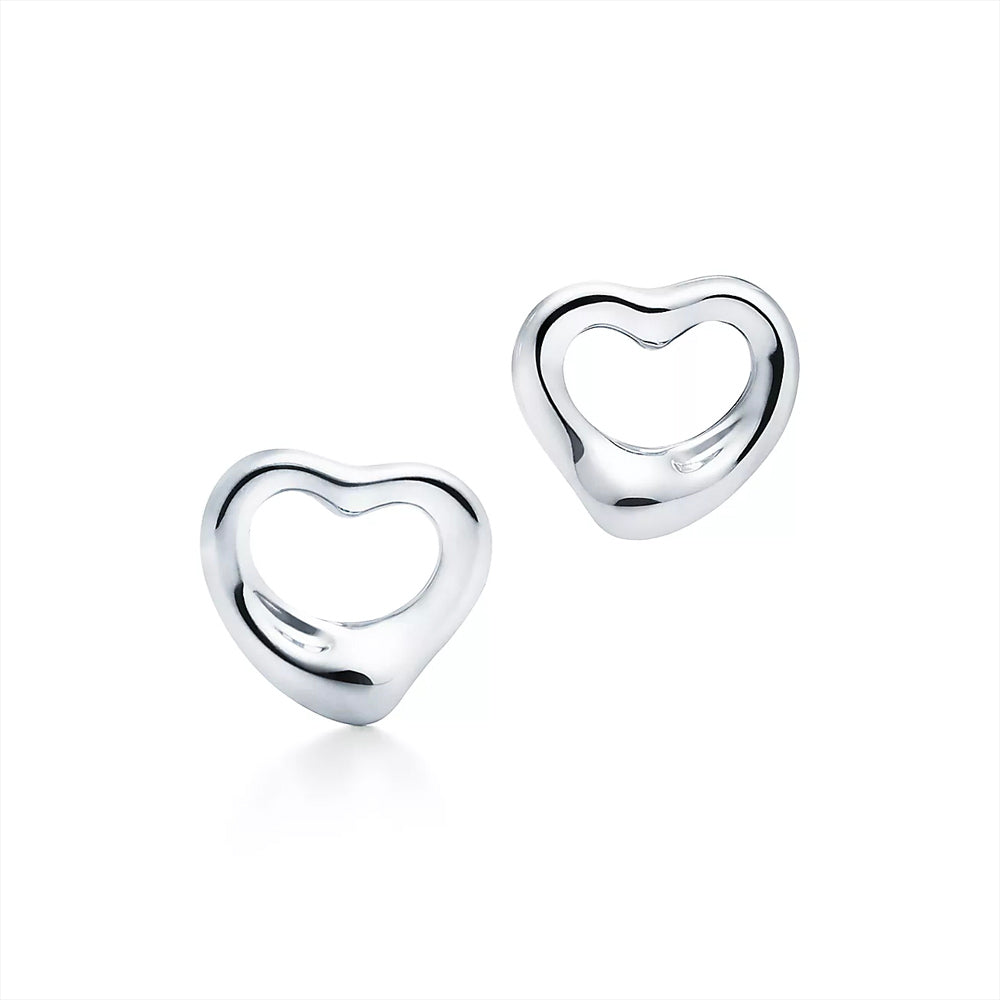 Tiffany & Co. Elsa Peretti® Open Heart Stud Earrings in Silver, 11 mm