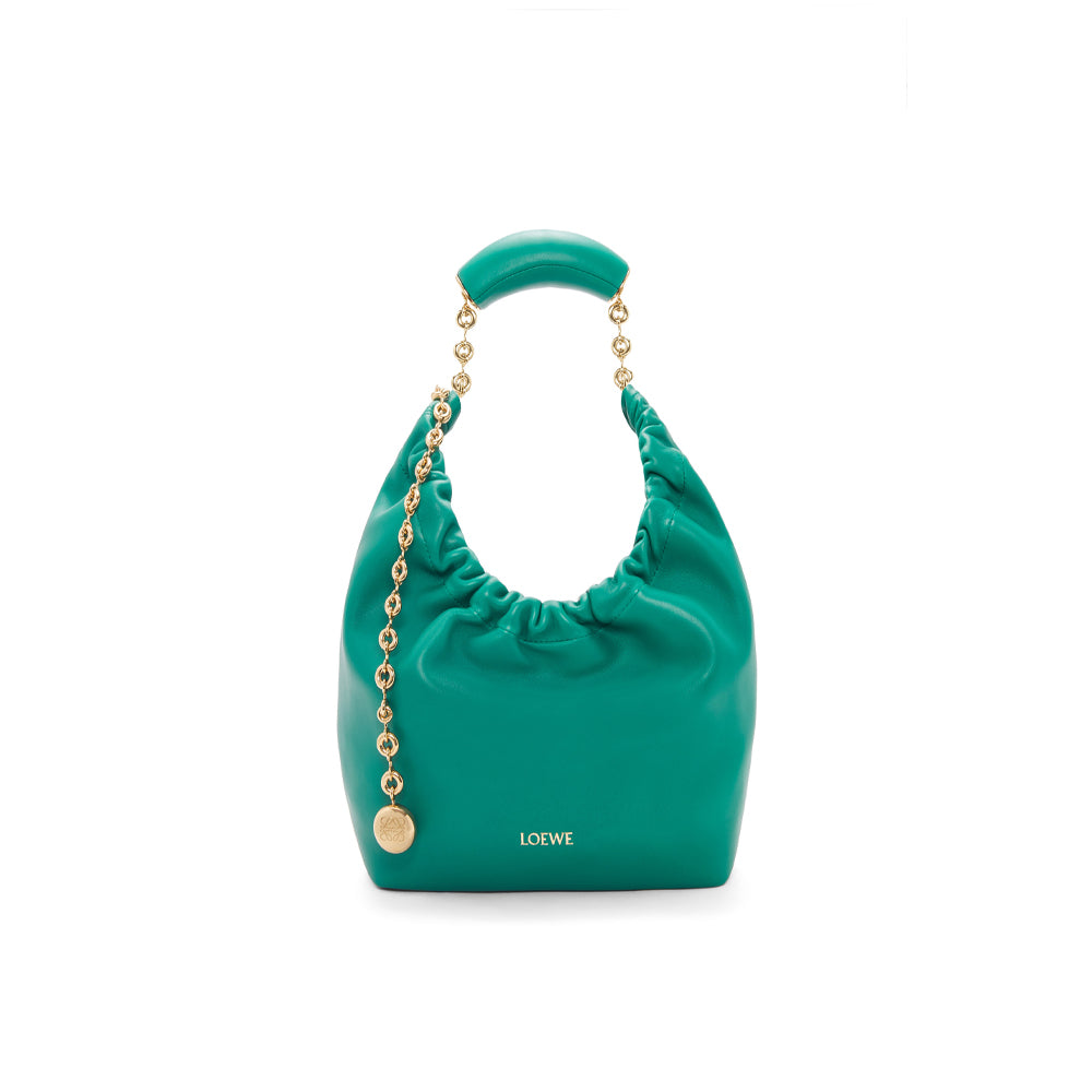 Loewe Small Squeeze bag in nappa lambskin (Emerald Green)