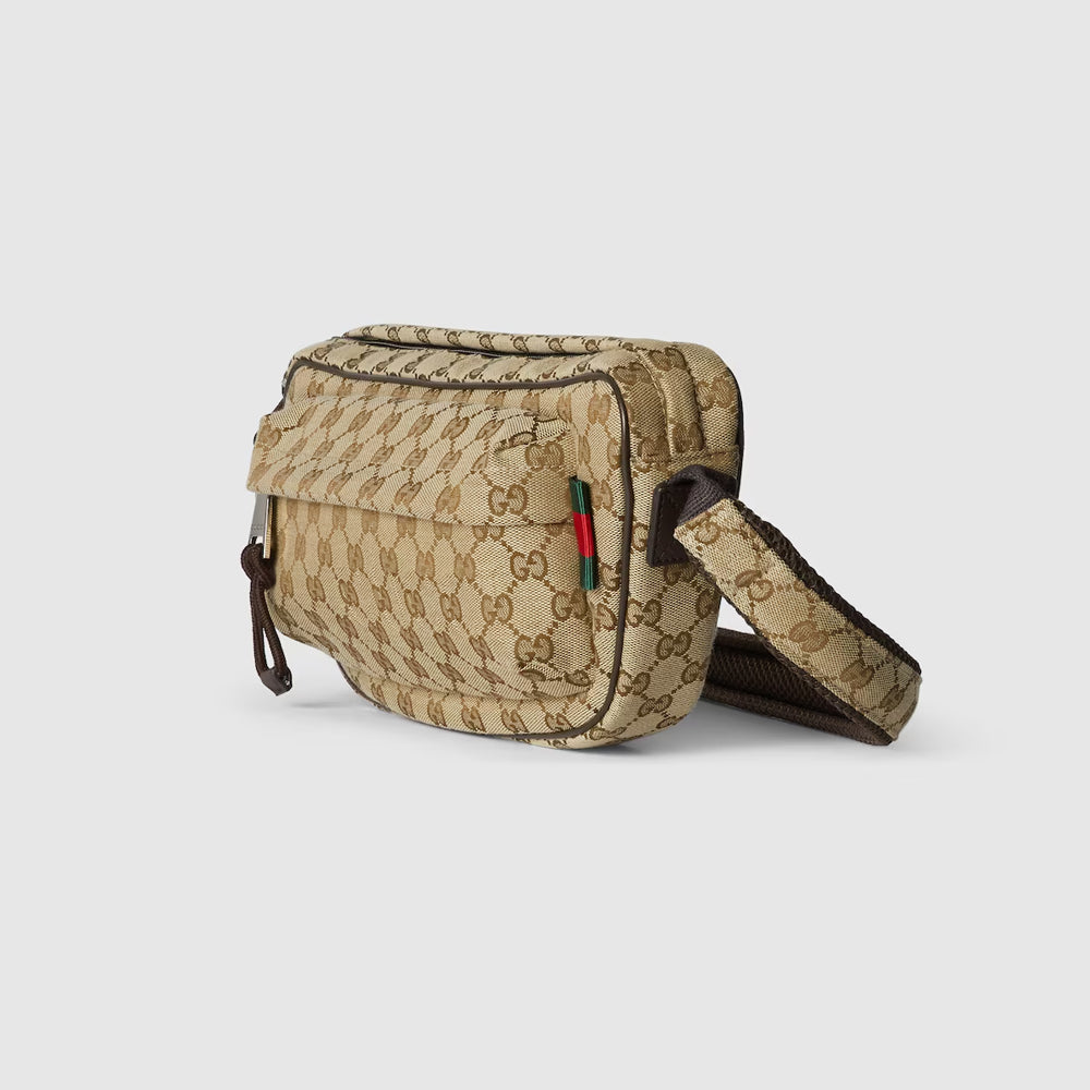 Gucci  Small GG Crossbody Bag (Beige and ebony Original GG canvas)