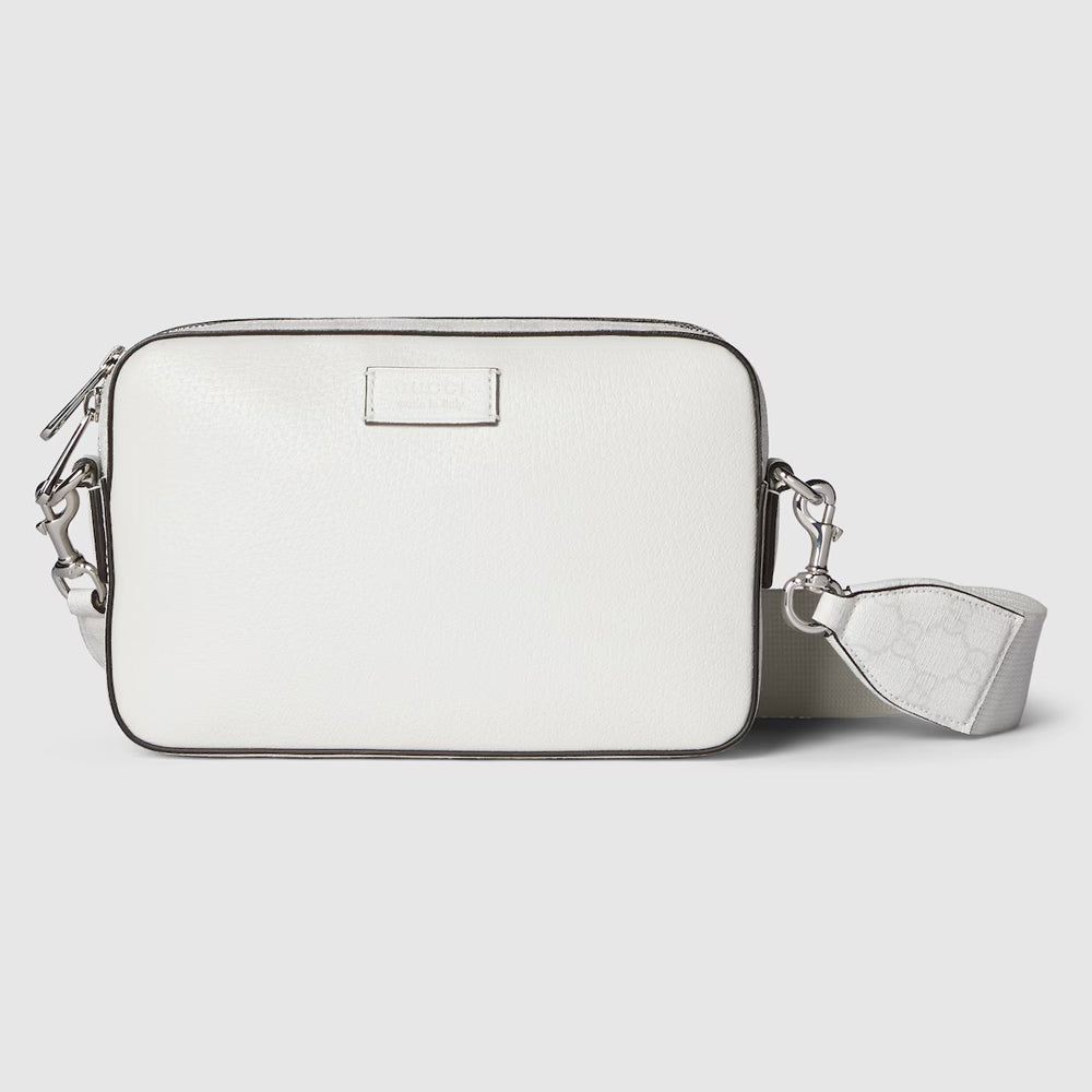 Gucci Small GG Crossbody Bag With Tag (White leather)