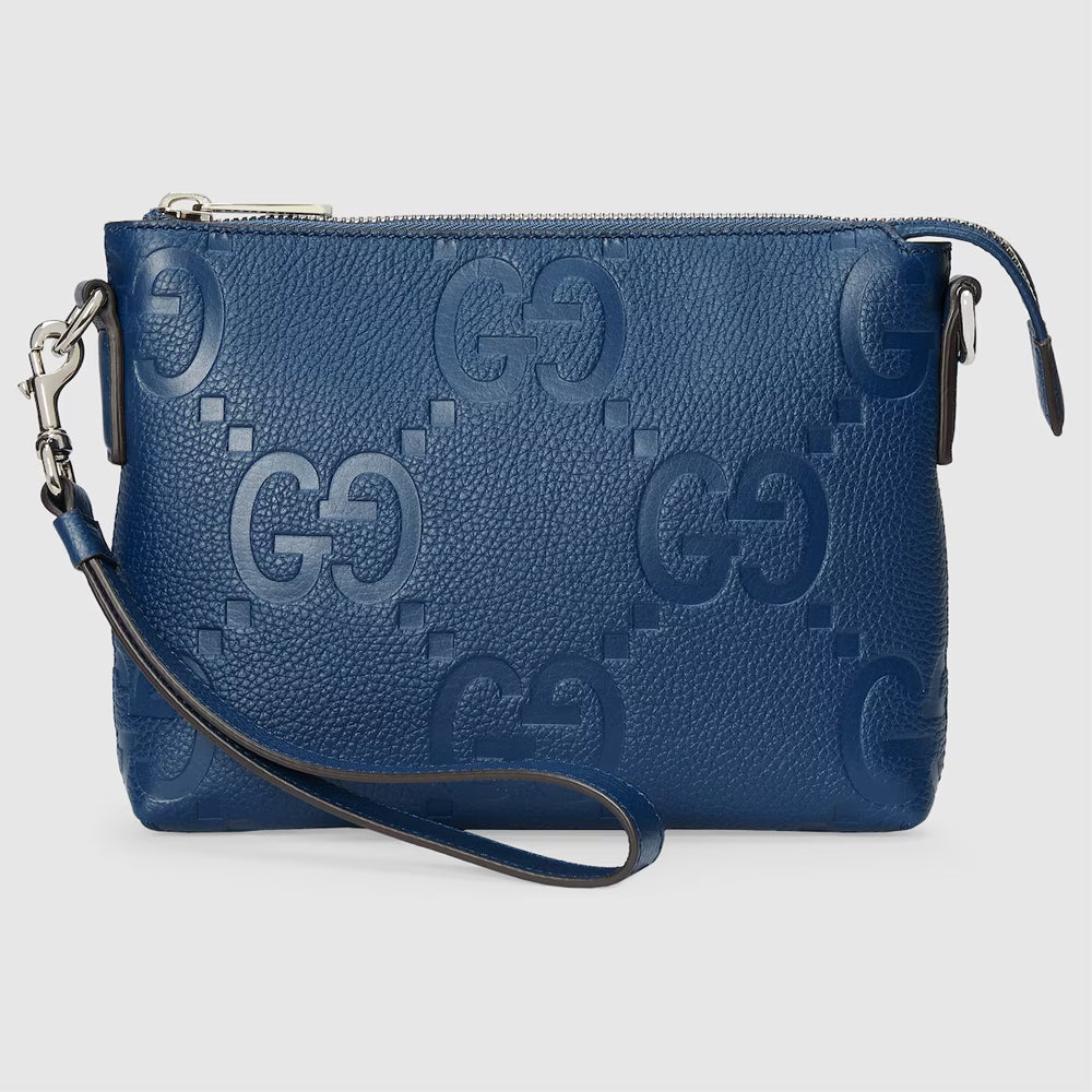 Gucci Jumbo GG Small Messenger Bag (Blue jumbo GG leather)