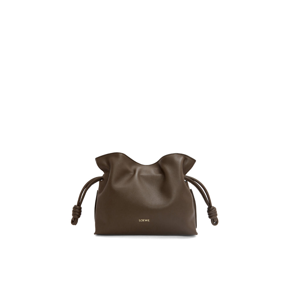 Loewe Mini Flamenco clutch in nappa calfskin (Chocolate)