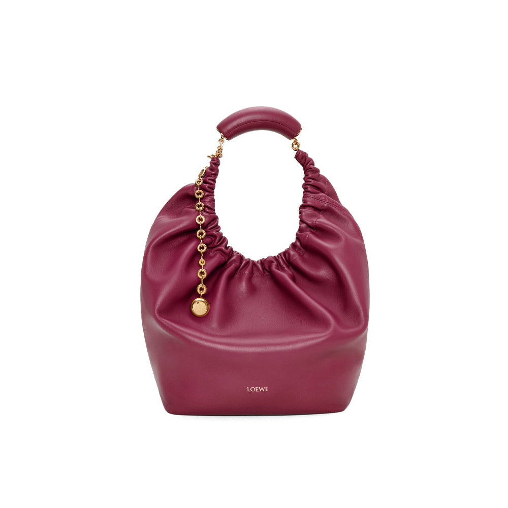 Loewe Medium Squeeze bag in nappa lambskin (Crimson)