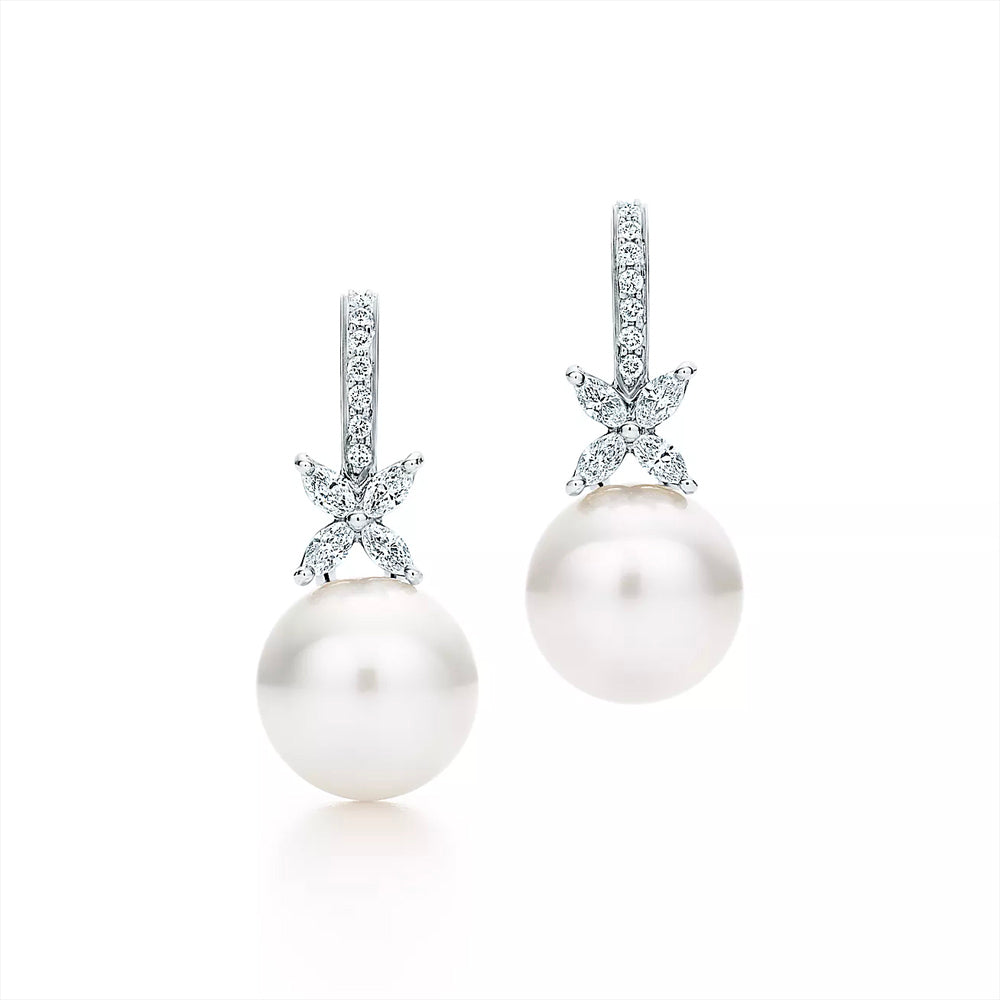 Tiffany & Co. Tiffany Victoria® Pearl and Diamond Earrings