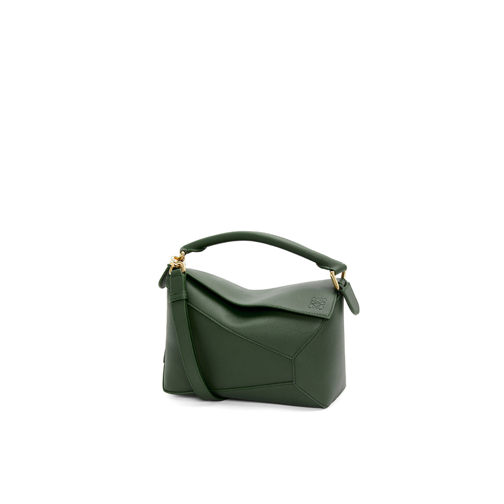 Loewe Small Puzzle bag in classic calfskin (Bottle Green)