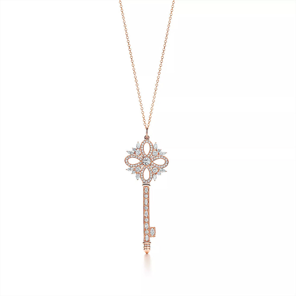 Tiffany & Co. Tiffany Keys Tiffany Victoria® Key Pendant in 18k rose gold with diamonds