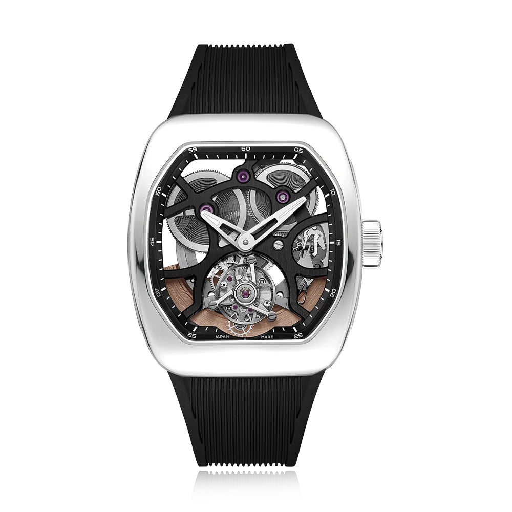 ZEROO T9-01 UFO FULL SKELETON AUTOMATIC TOURBILLON (Color:ZT009-01SSBB)