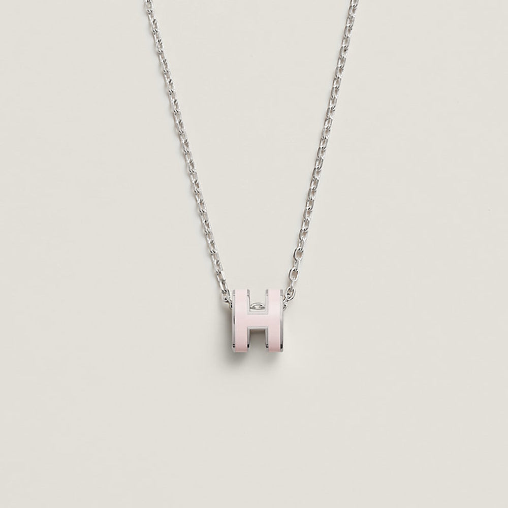 Hong Kong Stock - Hermes Mini Pop H Necklace (Pink/Silver)