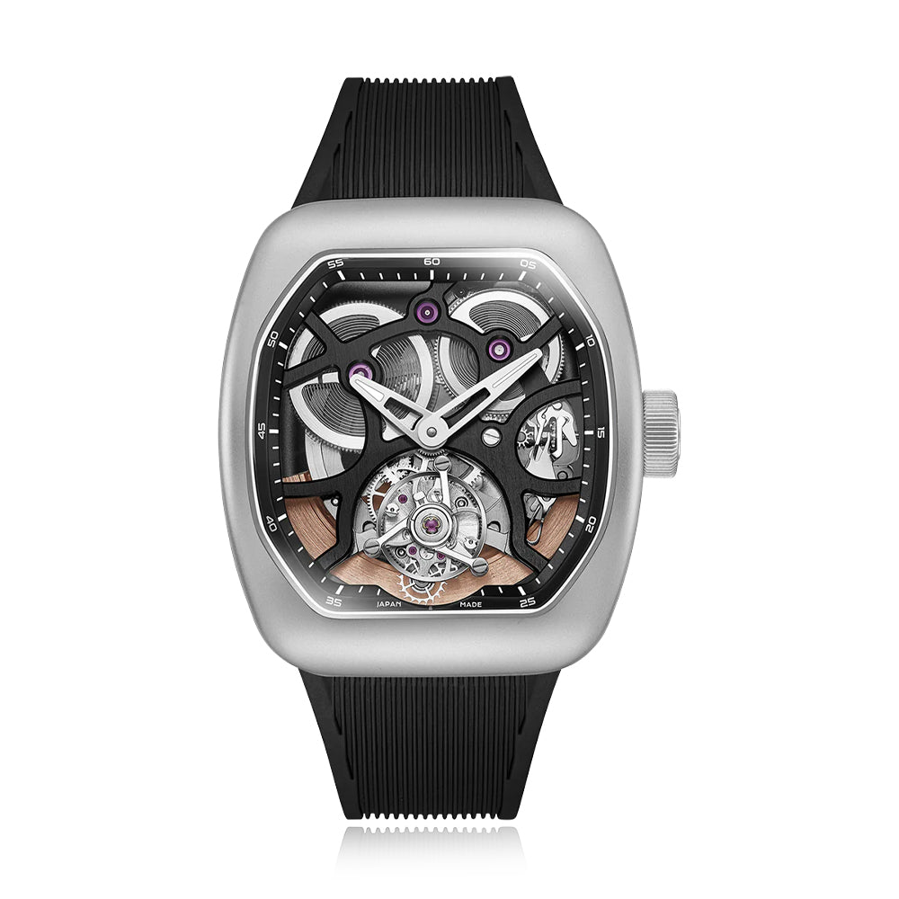 ZEROO T9-01 UFO FULL SKELETON AUTOMATIC TOURBILLON (Color:ZT009-01SSBB)