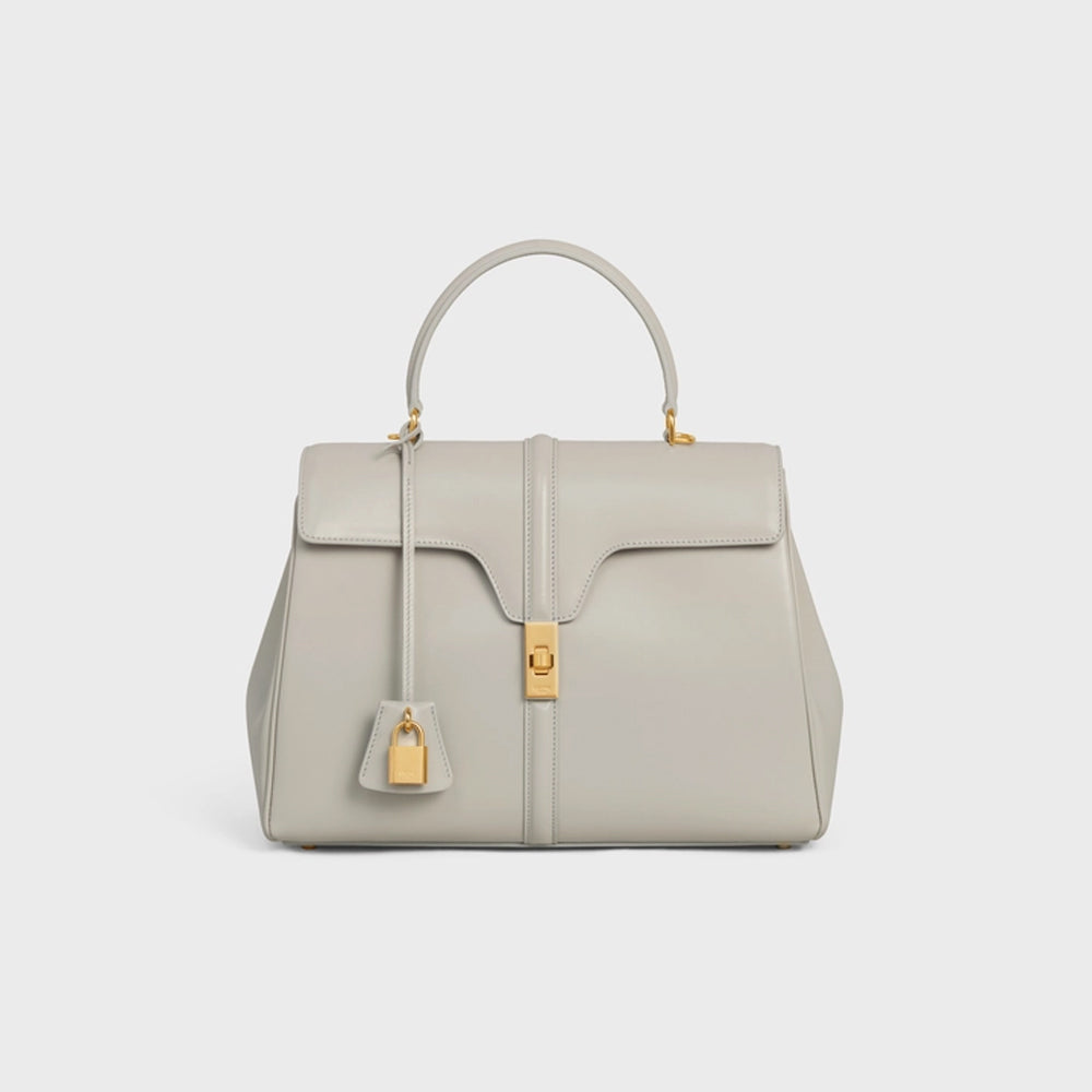 Celine Classique 16 Bag in Satinated Calfskin (Light Stone)