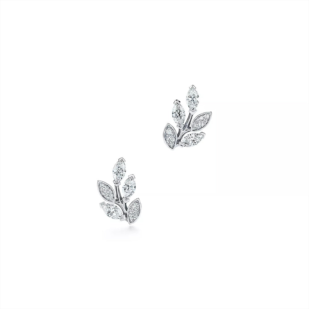 Tiffany &amp; Co. 鉑金 Tiffany Victoria® Diamond Vine 耳環