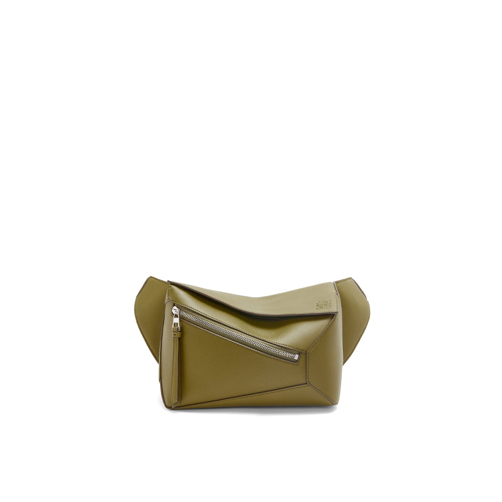 Loewe Small Puzzle Bumbag in classic calfskin (Olive)