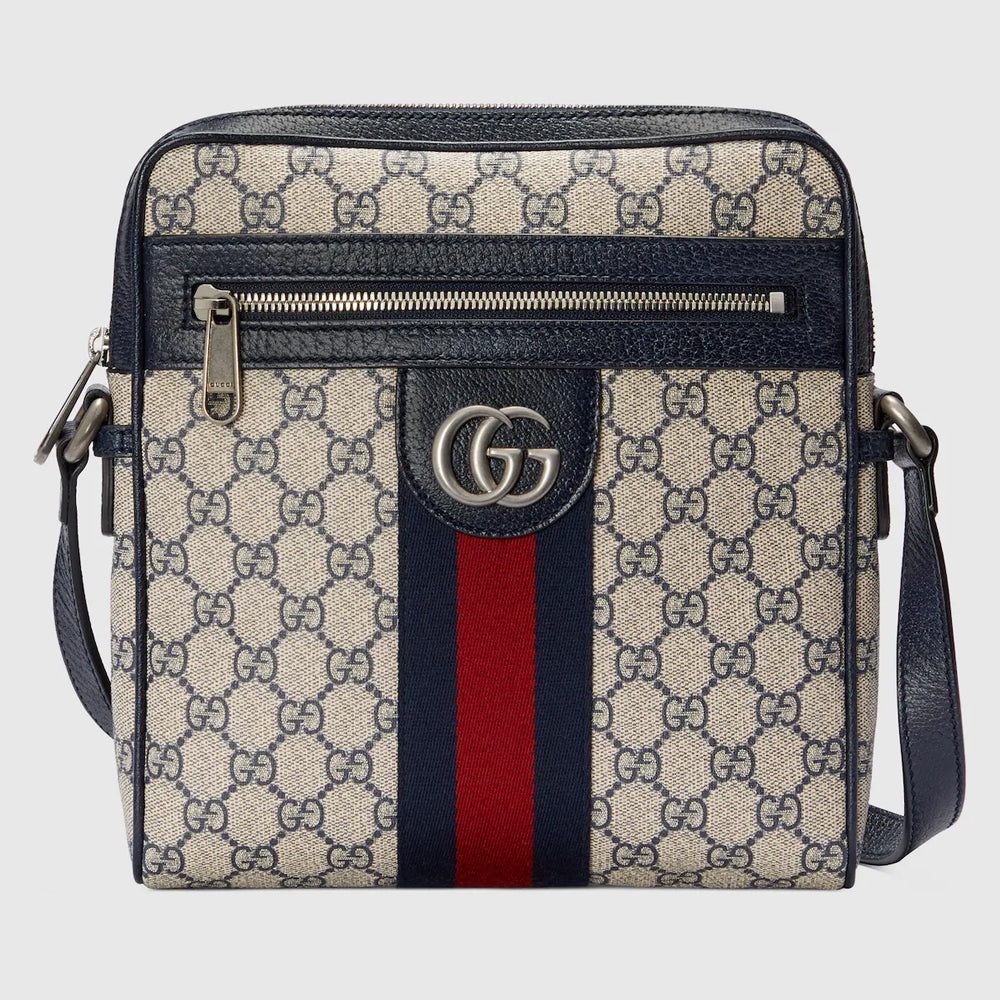 Gucci Ophidia GG Small Messenger Bag  (Beige and blue GG Supreme canvas)