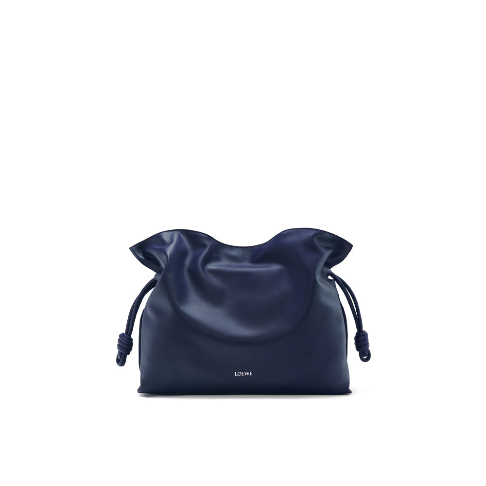 Loewe Large Flamenco clutch in nappa calfskin (Abyss Blue)