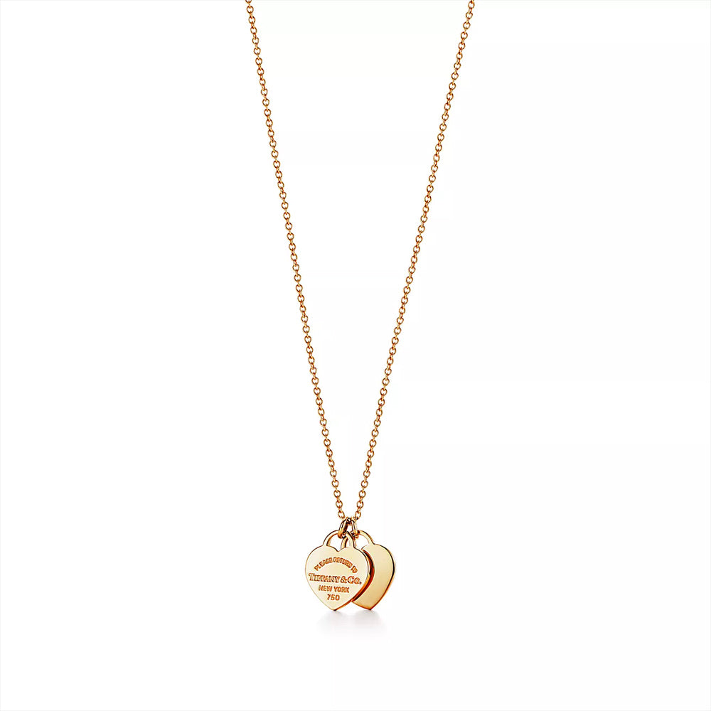 Tiffany & Co. Return to Tiffany™ Double Heart Tag Pendant in Yellow Gold, Mini