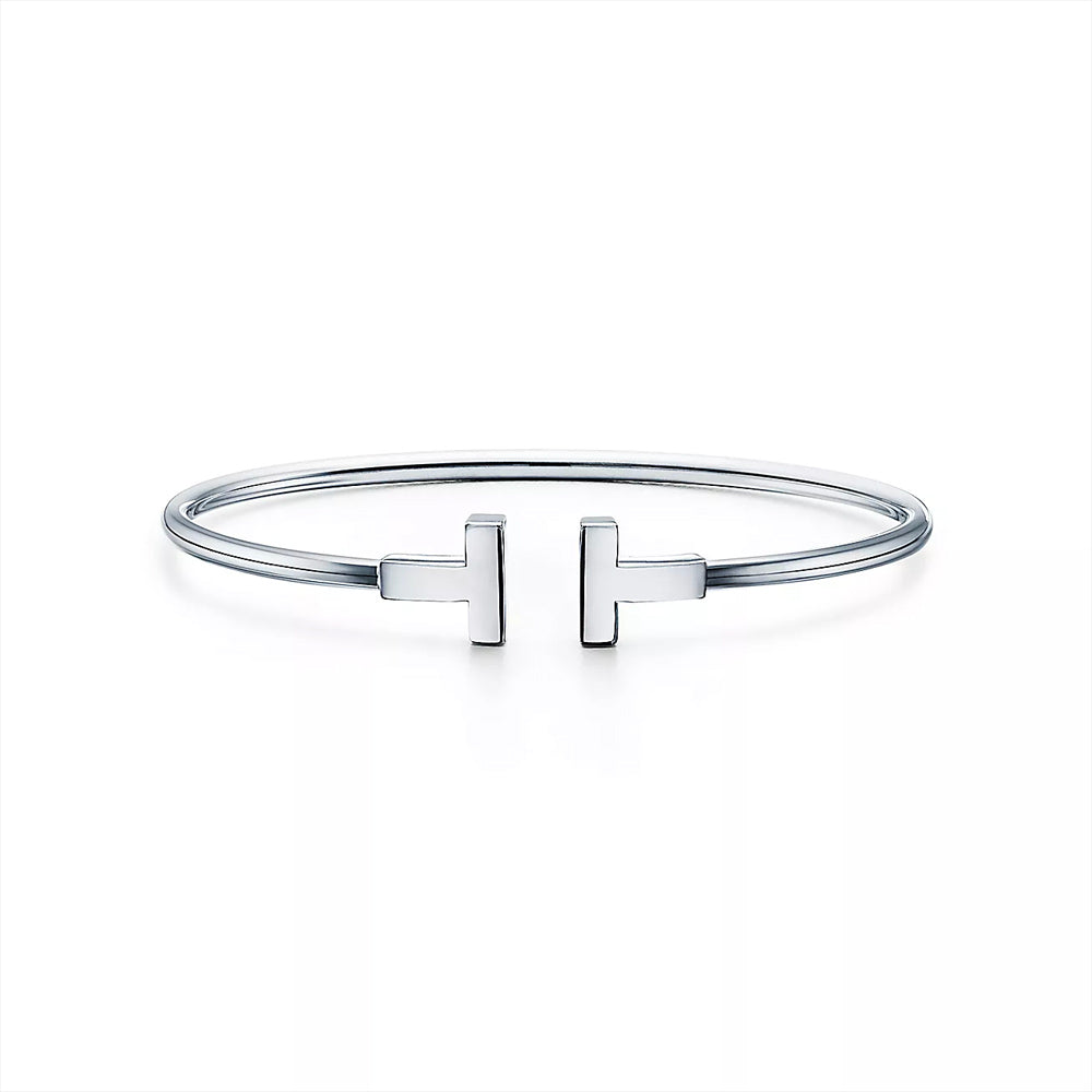 Tiffany & Co. Tiffany T Wire Bracelet in 18k White Gold