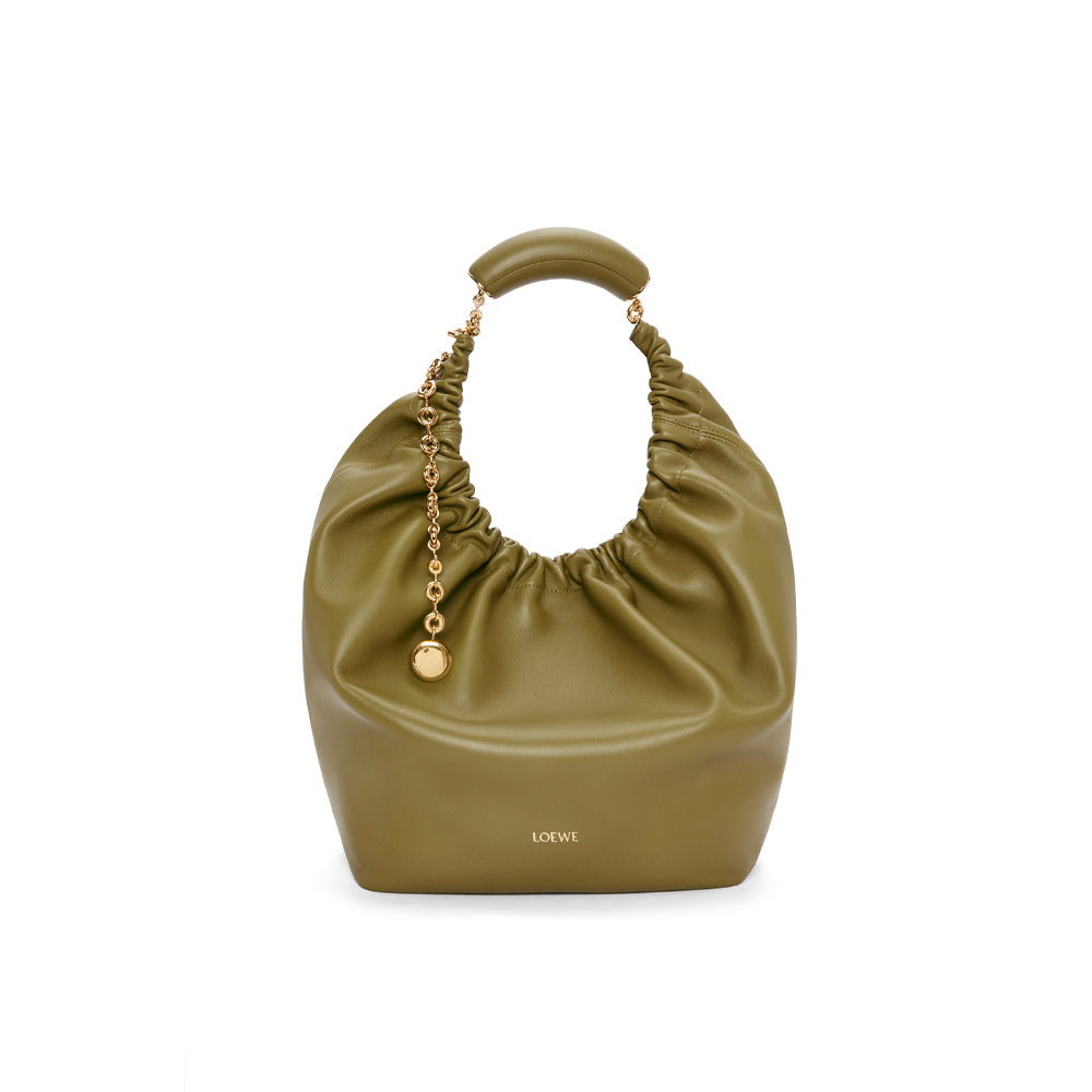 Loewe Medium Squeeze bag in nappa lambskin (Olive)