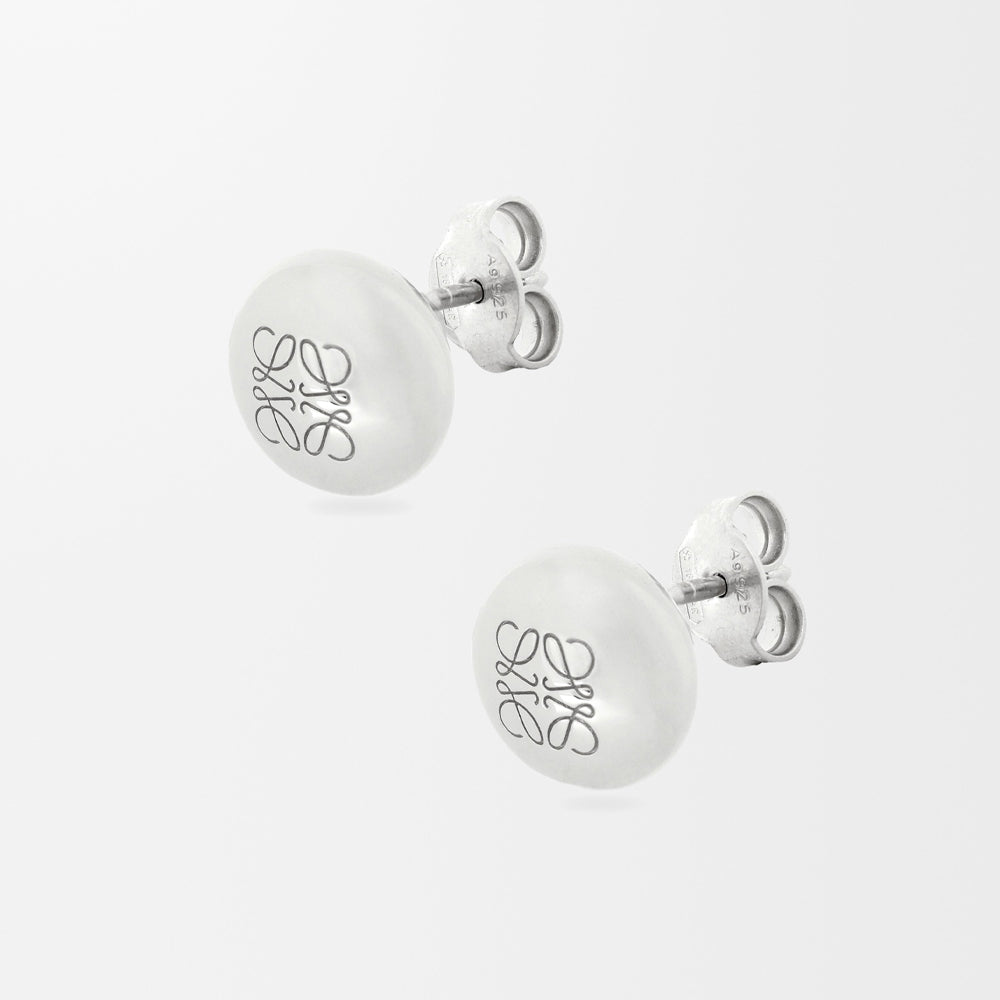 Loewe Anagram Pebble stud earrings in sterling silver