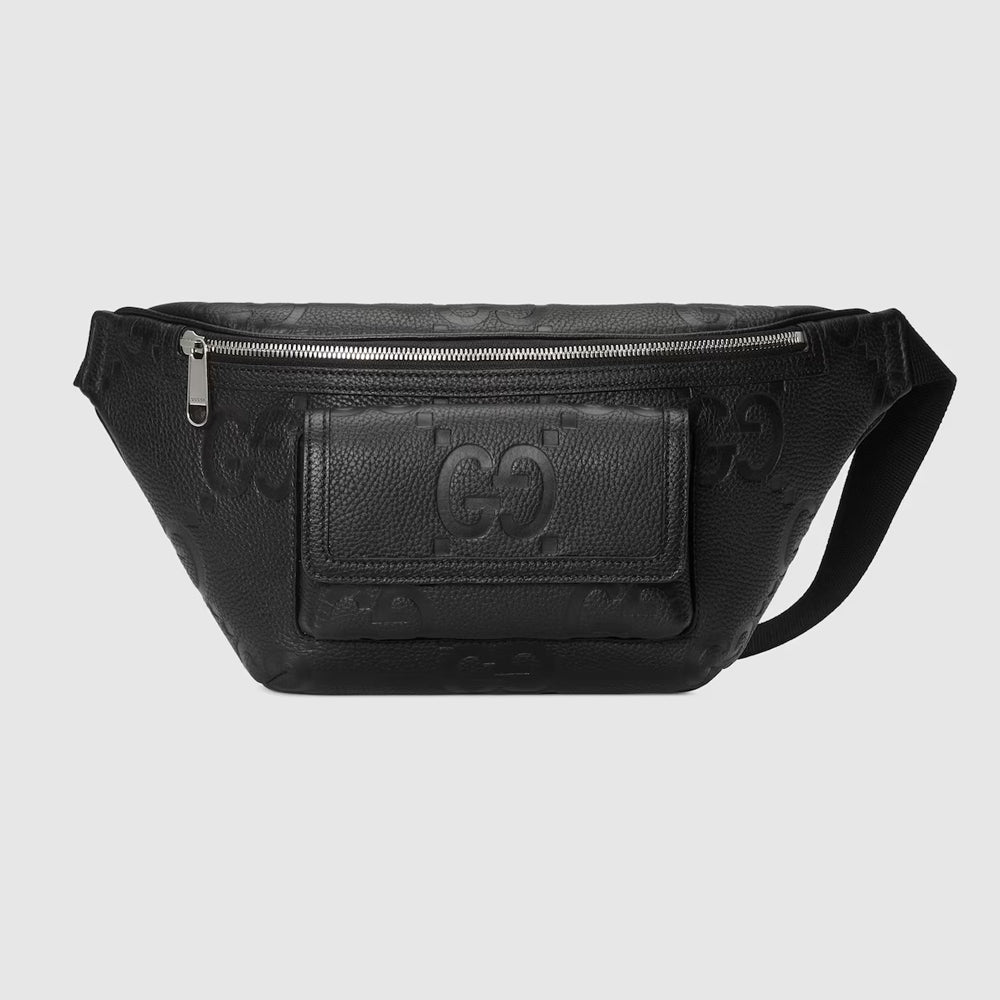 Gucci Jumbo GG Belt Bag (Black jumbo GG leather)