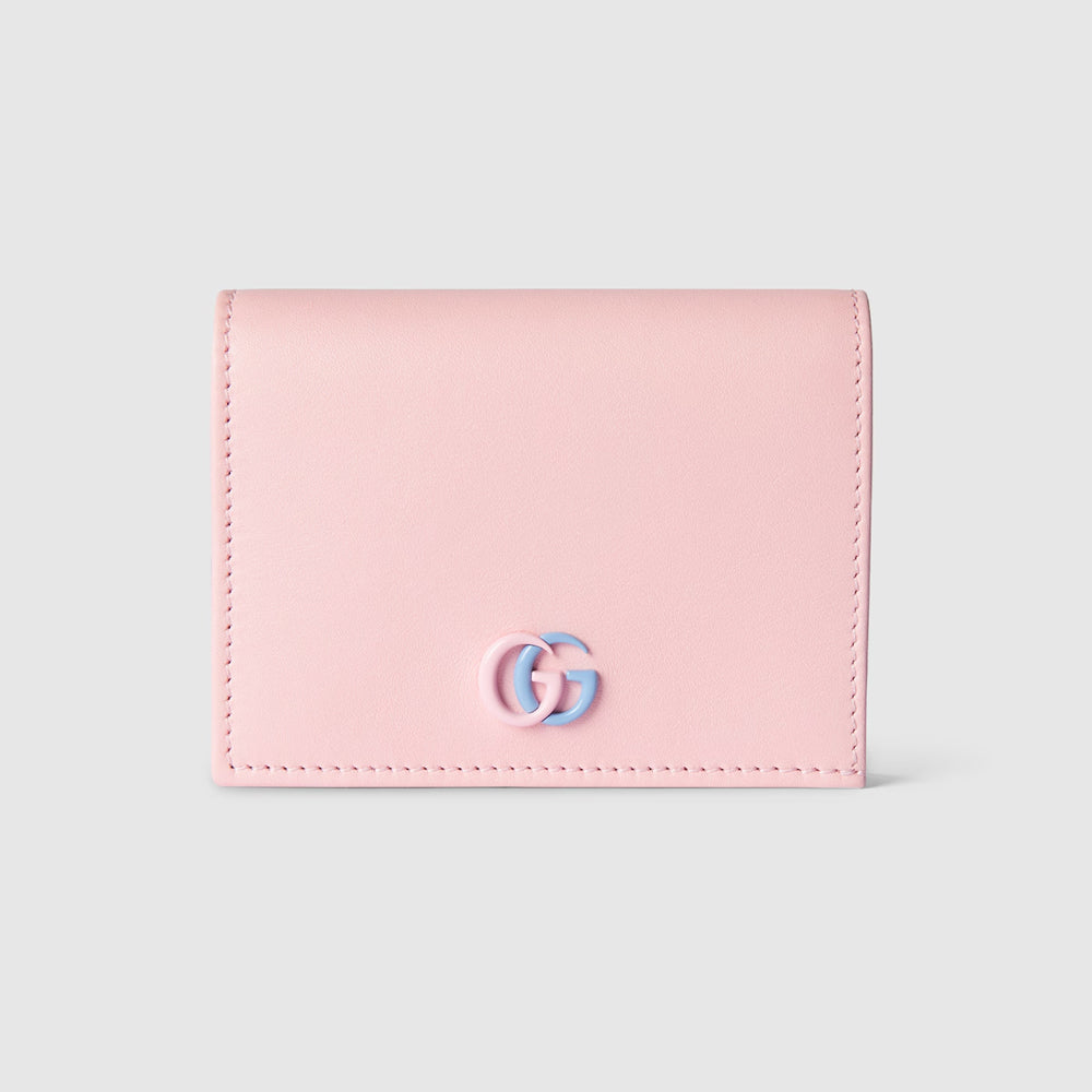 Hong Kong Stock - Gucci GG Marmont card case (pastel pink leather)