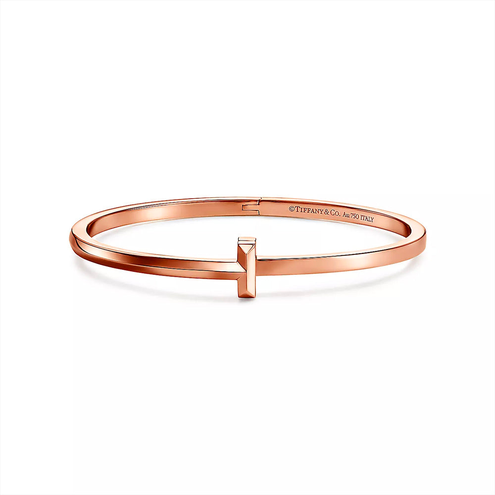 Tiffany & Co. T1 Hinged Bangle in Rose Gold, Narrow