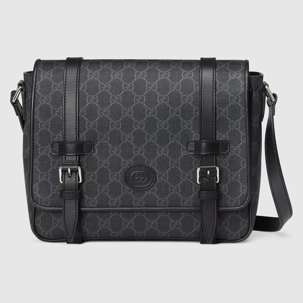 Gucci GG Messenger Bag (Black GG Supreme canvas)