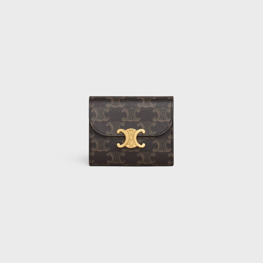 Hong Kong Stock - Celine Small Flap Wallet Triomphe in Triomphe Canvas