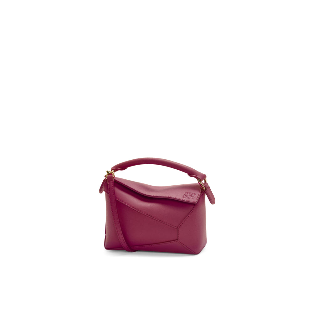 Loewe Mini Puzzle bag in classic calfskin (Crimson)