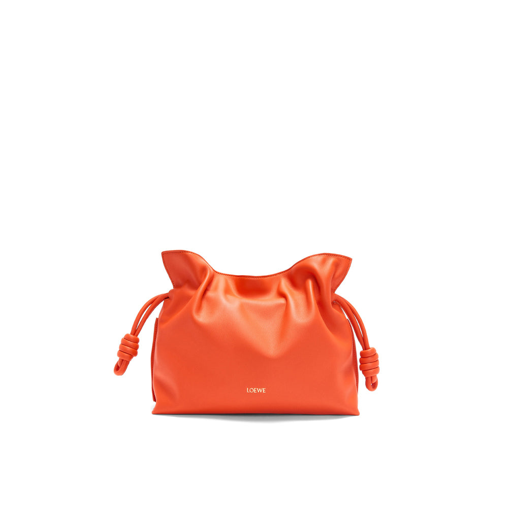 Loewe Medium Flamenco clutch in nappa calfskin (Vivid Orange)