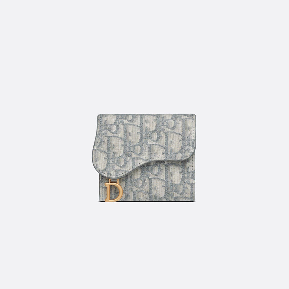 Hong Kong Stock - Dior Saddle Lotus Wallet (Gray Dior Oblique Jacquard)