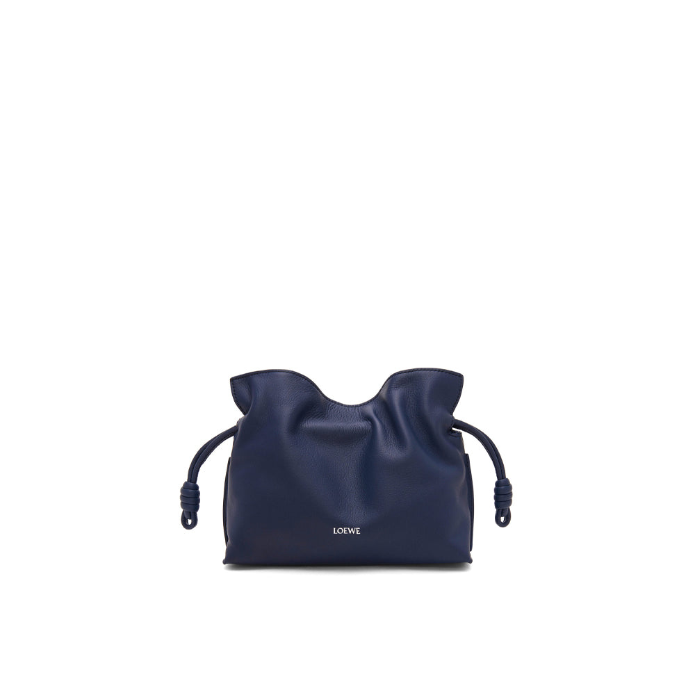 Loewe Mini Flamenco clutch in nappa calfskin (Abyss Blue)