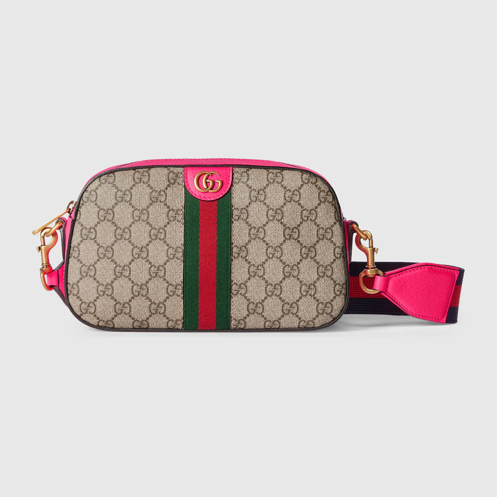 Gucci Ophidia GG Small Crossbody Bag (Beige and ebony GG Supreme canvas)