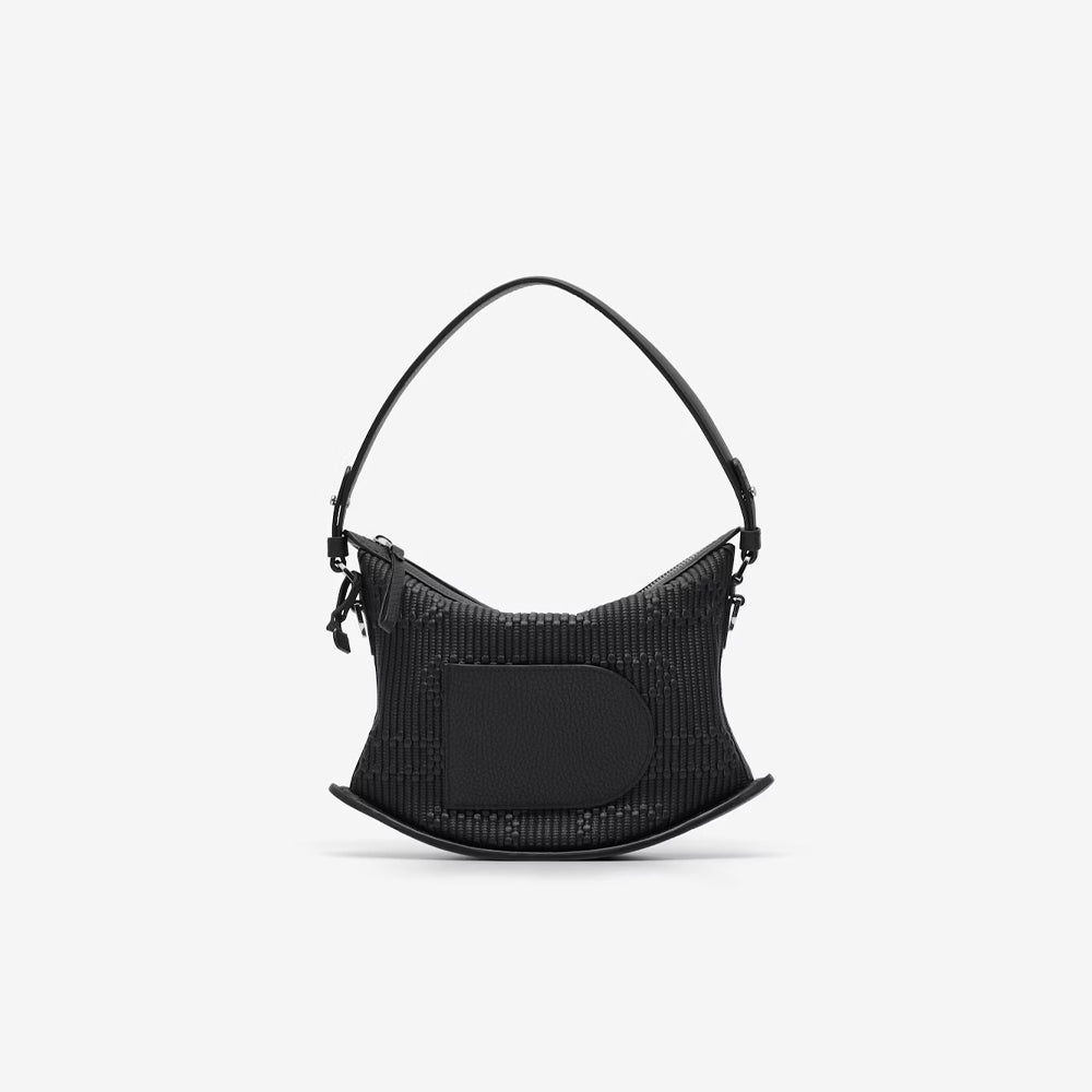 Delvaux Pin Swing Toile de Cuir in Taurillon Soft (Black)