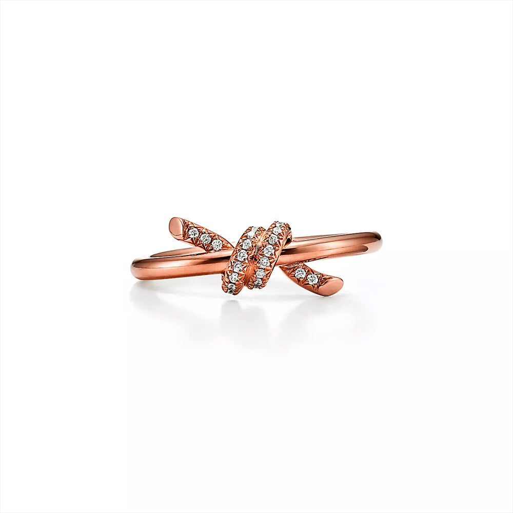 Tiffany & Co. Tiffany Knot Ring in Rose Gold with Diamonds