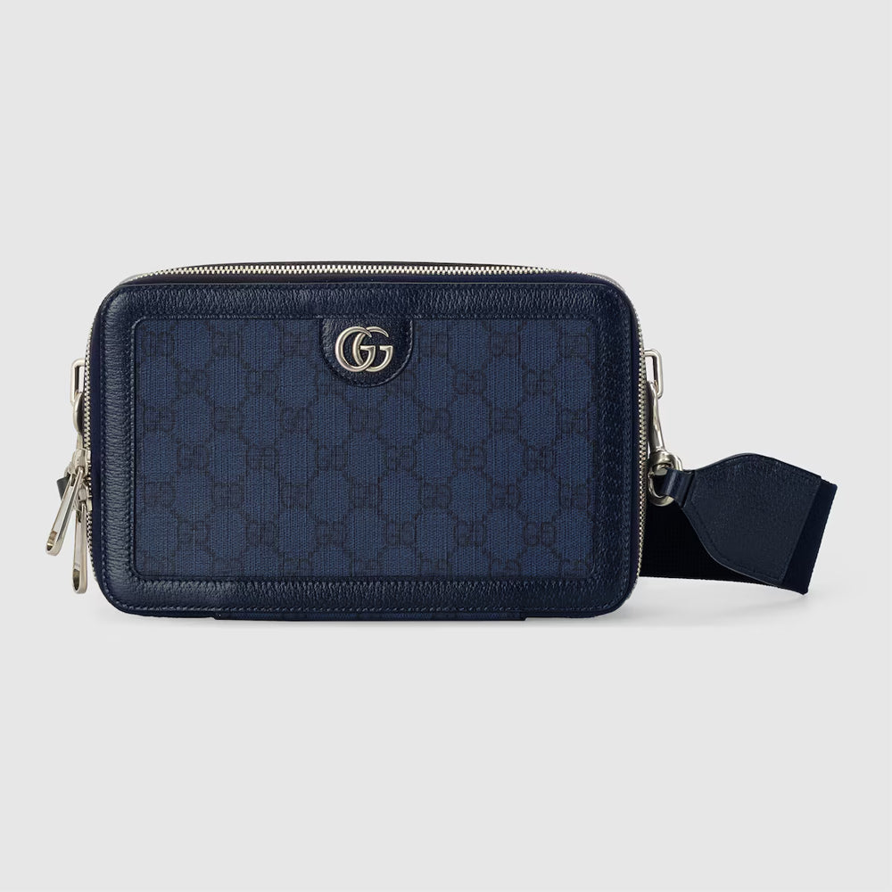 Gucci Ophidia GG Mini Bag (Blue and black GG Supreme canvas)