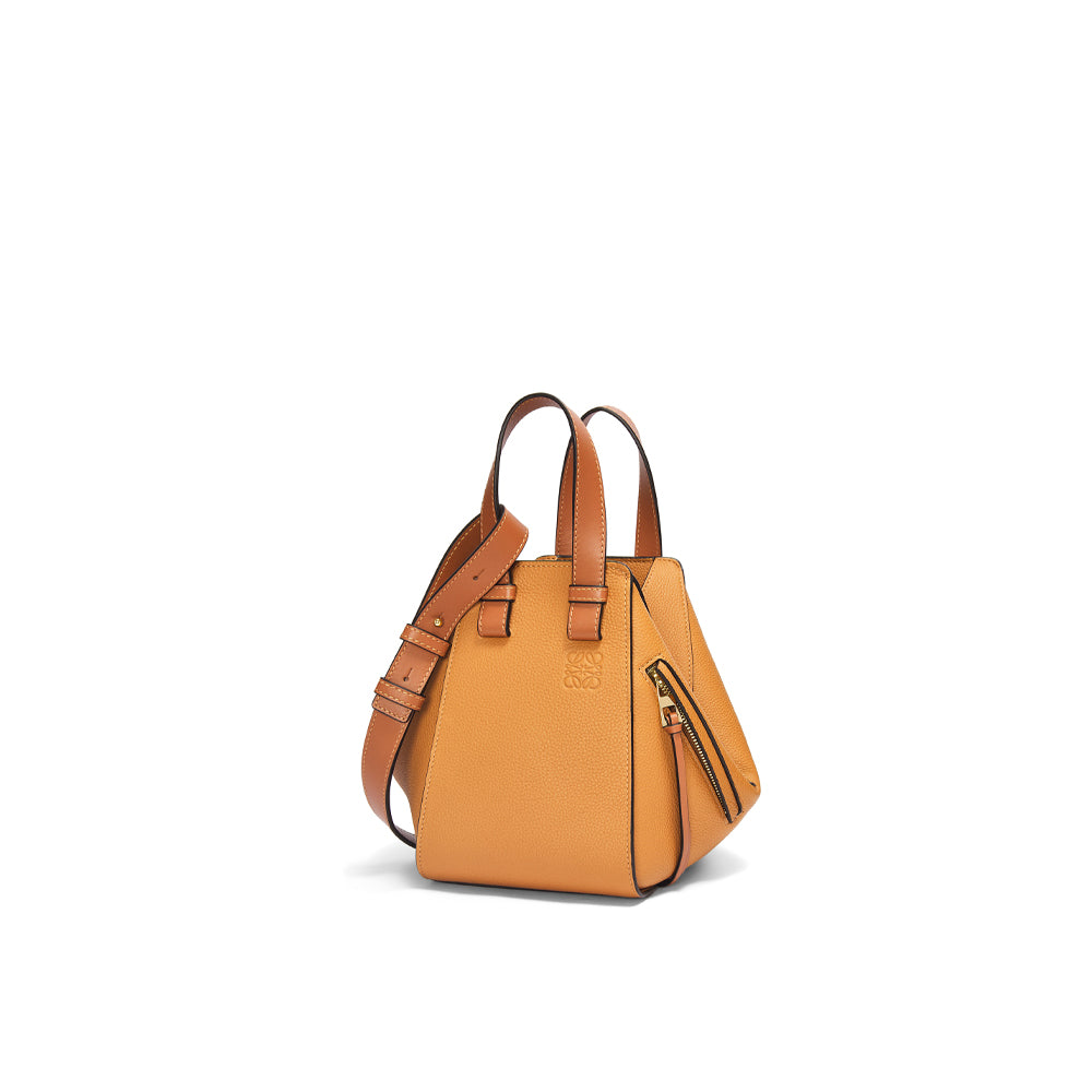 Loewe Compact Hammock bag in soft grained calfskin (Light Caramel)